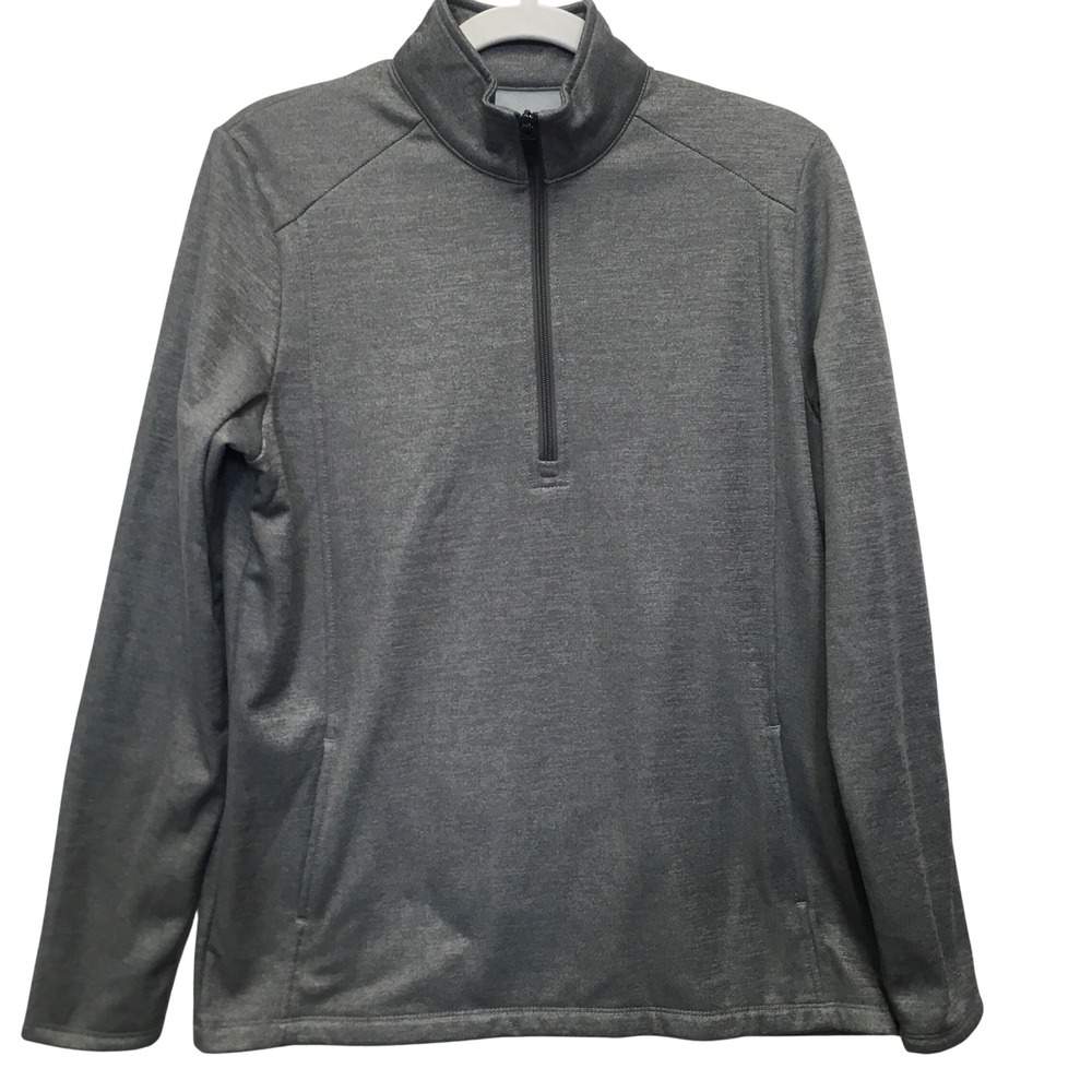 Callaway Heathered Quarter-Zip Pullover Women Medium Gray Golf Athleisure Active